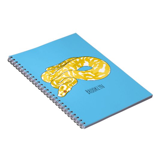 Carnet Illustration du serpent python birman (Côté Droit)