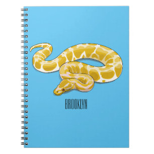 Carnet Illustration du serpent python birman