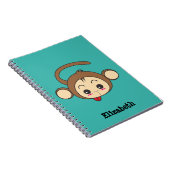 Carnet Illustration du singe Cute Kawaii (Côté Droit)