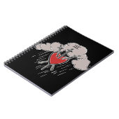 Carnet Illustration du Tarot amour Cœur 3 d'Épées (Côté gauche)