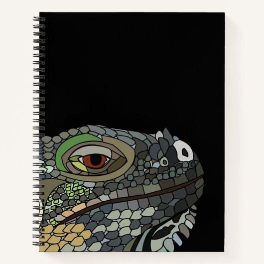 Carnet Illustration d'un animal de lézard d'Iguana (Devant)