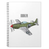 Carnet Illustration d'un avion militaire (Devant)