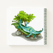 Carnet Illustration D'Un Bain De Soleil Iguanodon. (Dos)