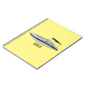 Carnet Illustration d'un bateau à moteur (Côté gauche)