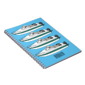 Carnet Illustration d'un bateau à moteur (Côté Droit)