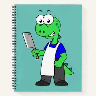 Carnet Illustration D'Un Boucher Rex Tyrannosaurus.