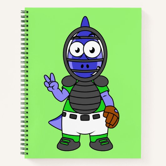 Carnet Illustration D'Un Capteur De Baseball Parasaurolop (Devant)