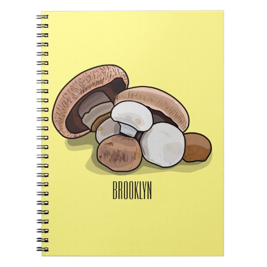 Carnet Illustration d'un champignon (Devant)