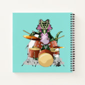 Carnet Illustration D'Un Chasmosaurus Jouant Aux Tambours (Dos)