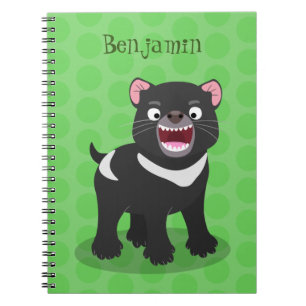 Carnet Illustration d'un diable de Tasmanie affamé