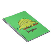 Carnet Illustration d'un dimétrodon vert mignon (Côté Droit)