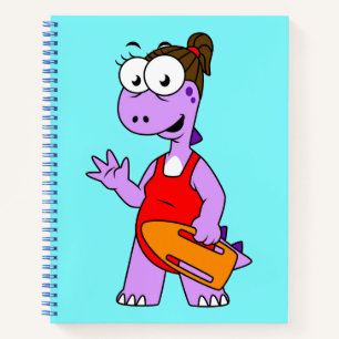 Carnet Illustration D'Un Gardien À Vie Tyrannosaurus Rex.