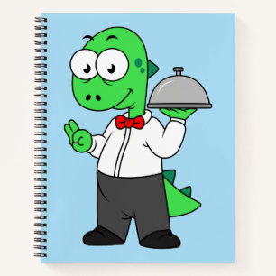 Carnet Illustration D'Un Gardien Alimentaire Tyrannosauru
