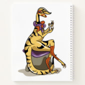 Carnet Illustration D'Un Iguanodon Qui Polit Ses Ongles. (Dos)