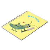 Carnet Illustration d'un insecte du cricket vert mou (Côté gauche)