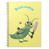 Carnet Illustration d'un insecte du cricket vert mou (Devant)