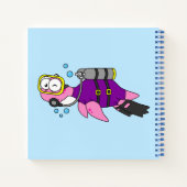 Carnet Illustration D'Un Loch Ness Monster Scuba Diver. (Dos)