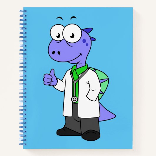 Carnet Illustration D'Un Médecin Spinosaure. (Devant)