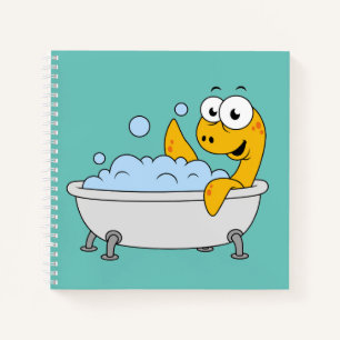 Carnet Illustration D'Un Monstre De Loch Ness De Bain.