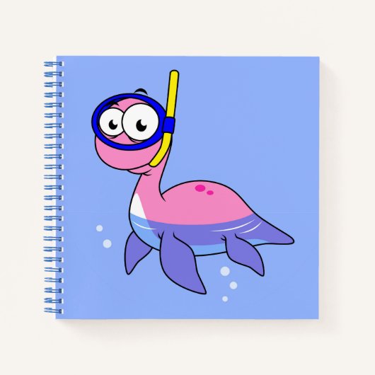 Carnet Illustration D'Un Monstre De Loch Ness De Snorkeli (Devant)