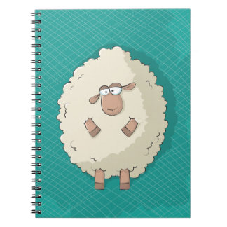 Carnet Illustration d'un mouton géant mignon et drôle