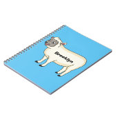 Carnet Illustration d'un mouton joyeux (Côté gauche)