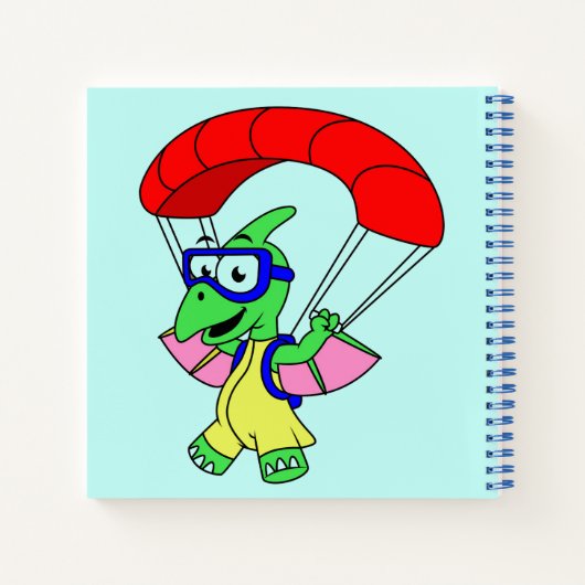 Carnet Illustration D'Un Parachutage De Ptérodactyle. (Dos)