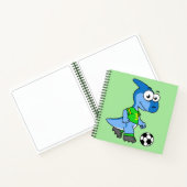 Carnet Illustration D'Un Parasaurolophus Jouant Au Footba (Intérieur)