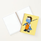 Carnet Illustration D'Un Pêcheur D'Allosaurus. (Intérieur)