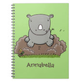 Carnet Illustration d'un petit rhinocéros (Devant)