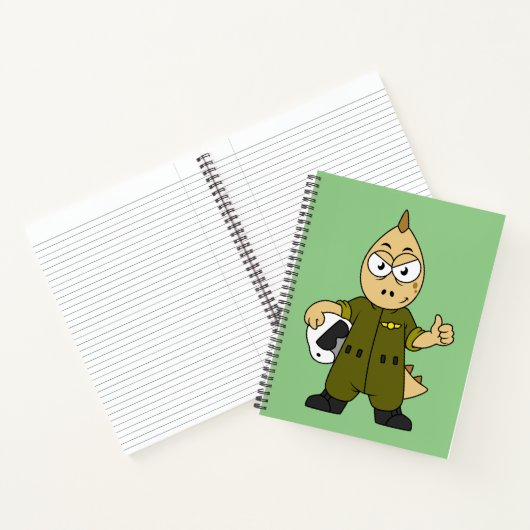 Carnet Illustration D'Un Pilote À Jet Allosaurus. (Intérieur)