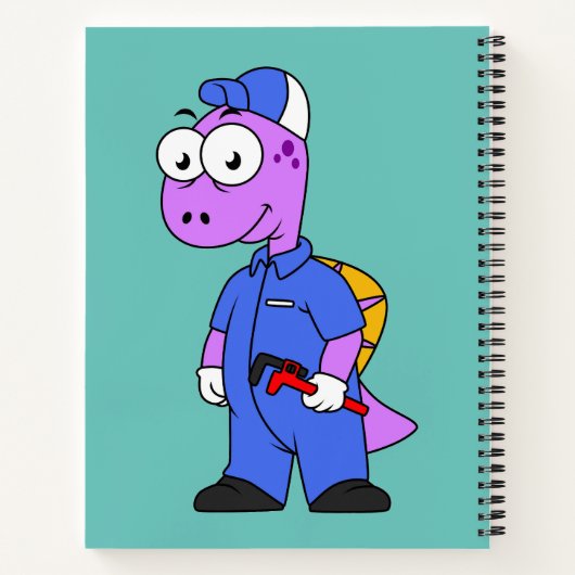 Carnet Illustration D'Un Plomber Spinosaurus. (Dos)