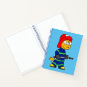 Carnet Illustration D'Un Pompier Tyrannosaurus Rex. (Intérieur)