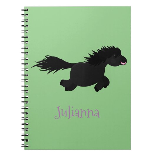 Carnet Illustration d'un poney de Shetland mignon (Devant)