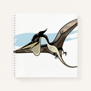 Carnet Illustration D'Un Pteranodon Dinosaure.