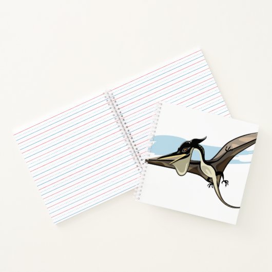 Carnet Illustration D'Un Pteranodon Dinosaure. (Intérieur)