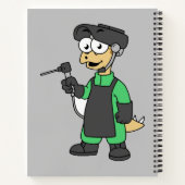 Carnet Illustration D'Un Soudeur De Stegosaurus. (Dos)