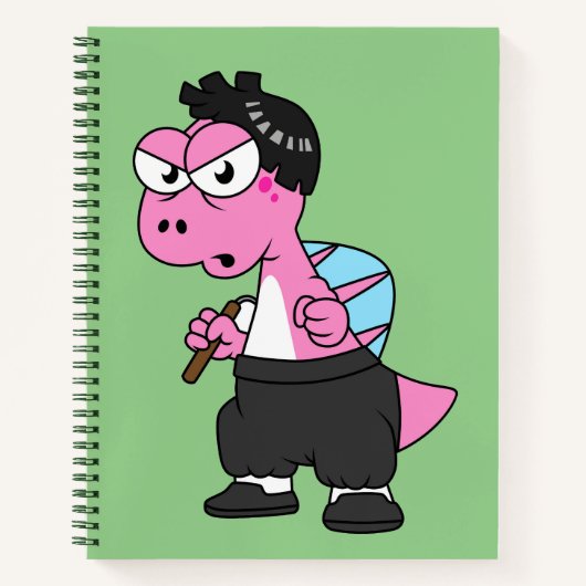 Carnet Illustration D'Un Spinosaurus Bruce Lee. (Devant)