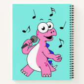 Carnet Illustration D'Un Stegosaurus Chantant. (Dos)
