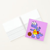Carnet Illustration D'Un Stegosaurus Jouant Au Basket. (Intérieur)