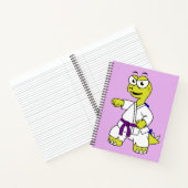 Carnet Illustration D'Un Stégosaurus Pratiquant Le Karaté (Intérieur)