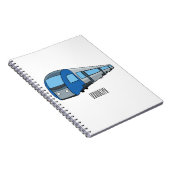 Carnet Illustration d'un train électrique (Côté Droit)