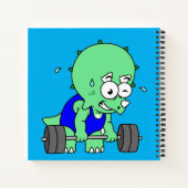 Carnet Illustration D'Un Tricératops Poids De Levage. (Dos)