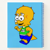 Carnet Illustration D'Un Tricératops Runner. (Dos)