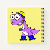 Carnet Illustration D'Un Tyrannosaurus Rex De Patinage. (Dos)