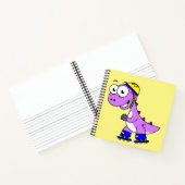 Carnet Illustration D'Un Tyrannosaurus Rex De Patinage. (Intérieur)