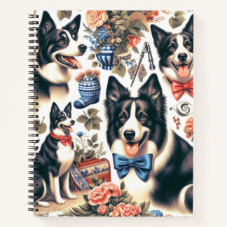 Carnet Illustration d'une bordure Vintage mignonne