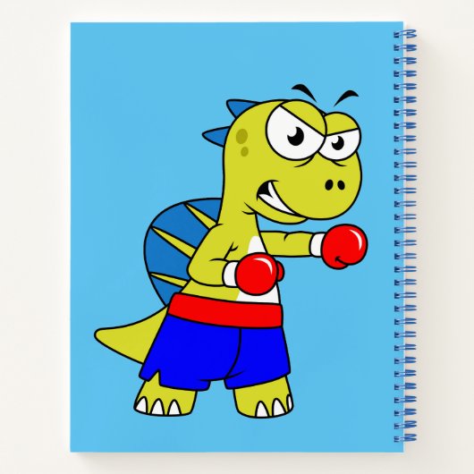 Carnet Illustration D'Une Boxe De Spinosaurus. (Dos)