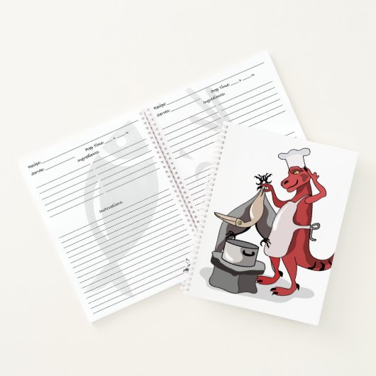 Carnet Illustration D'Une Cuisine De Chef Tyrannosaurus R (Intérieur)