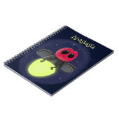Carnet Illustration d'une luciole à éclair mignon (Côté gauche)